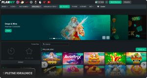 PlanBet Casino domača stran