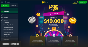 Winz Casino wheel of winz